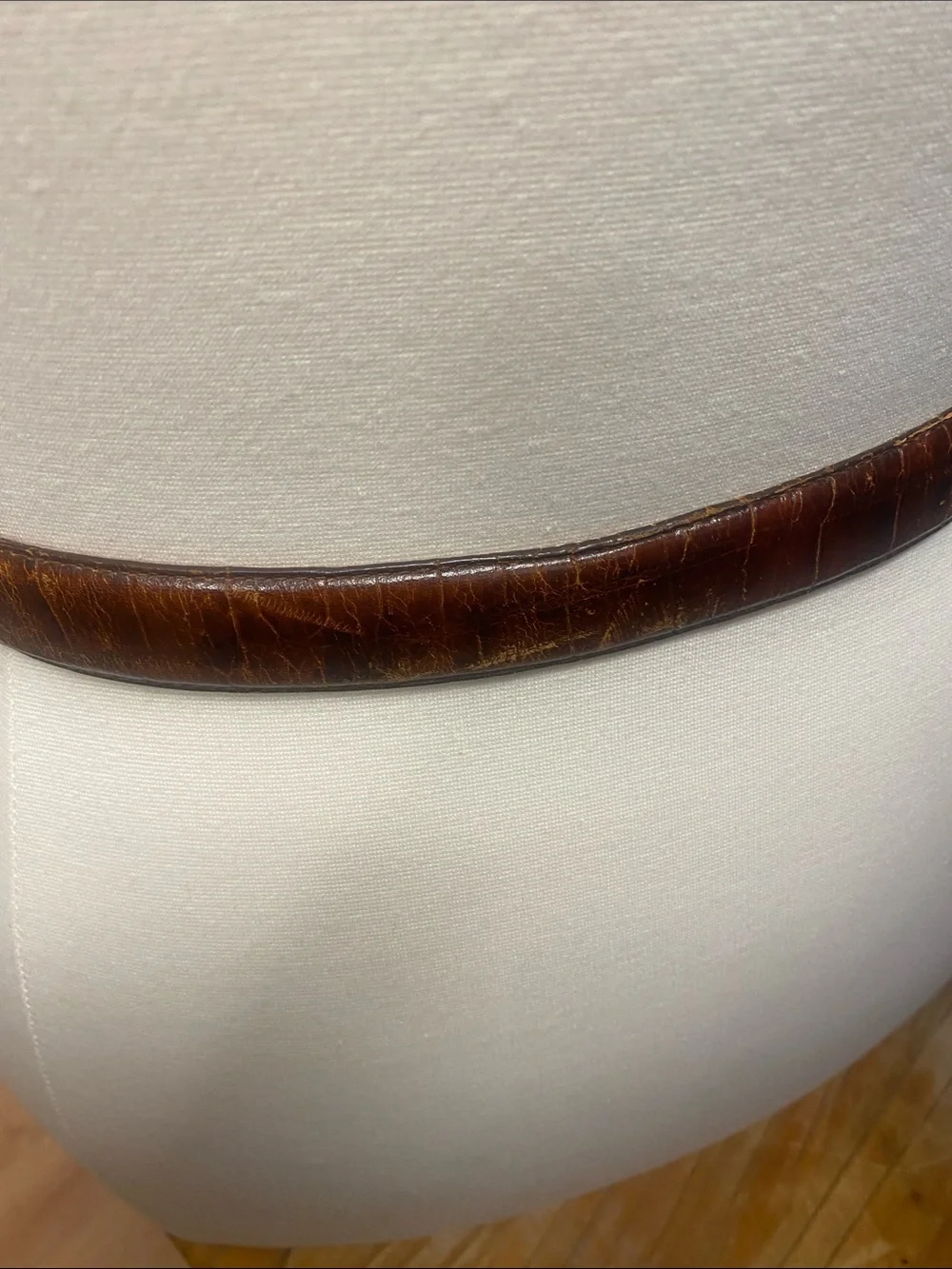 Vintages - Distressed- Cognac Brown Leather Men's Belt with Brass Buckle